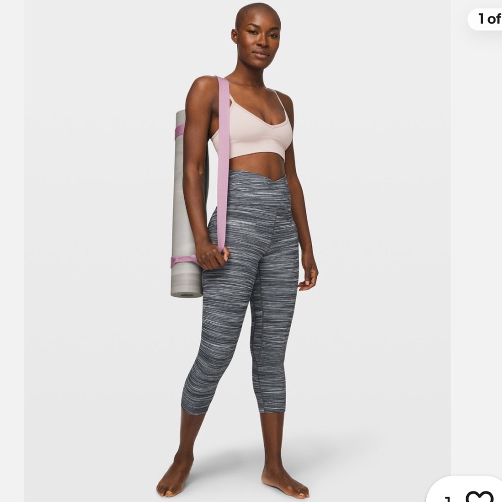 Lululemon Align Crop 21" *Cross Waist Black White UYMF Pant